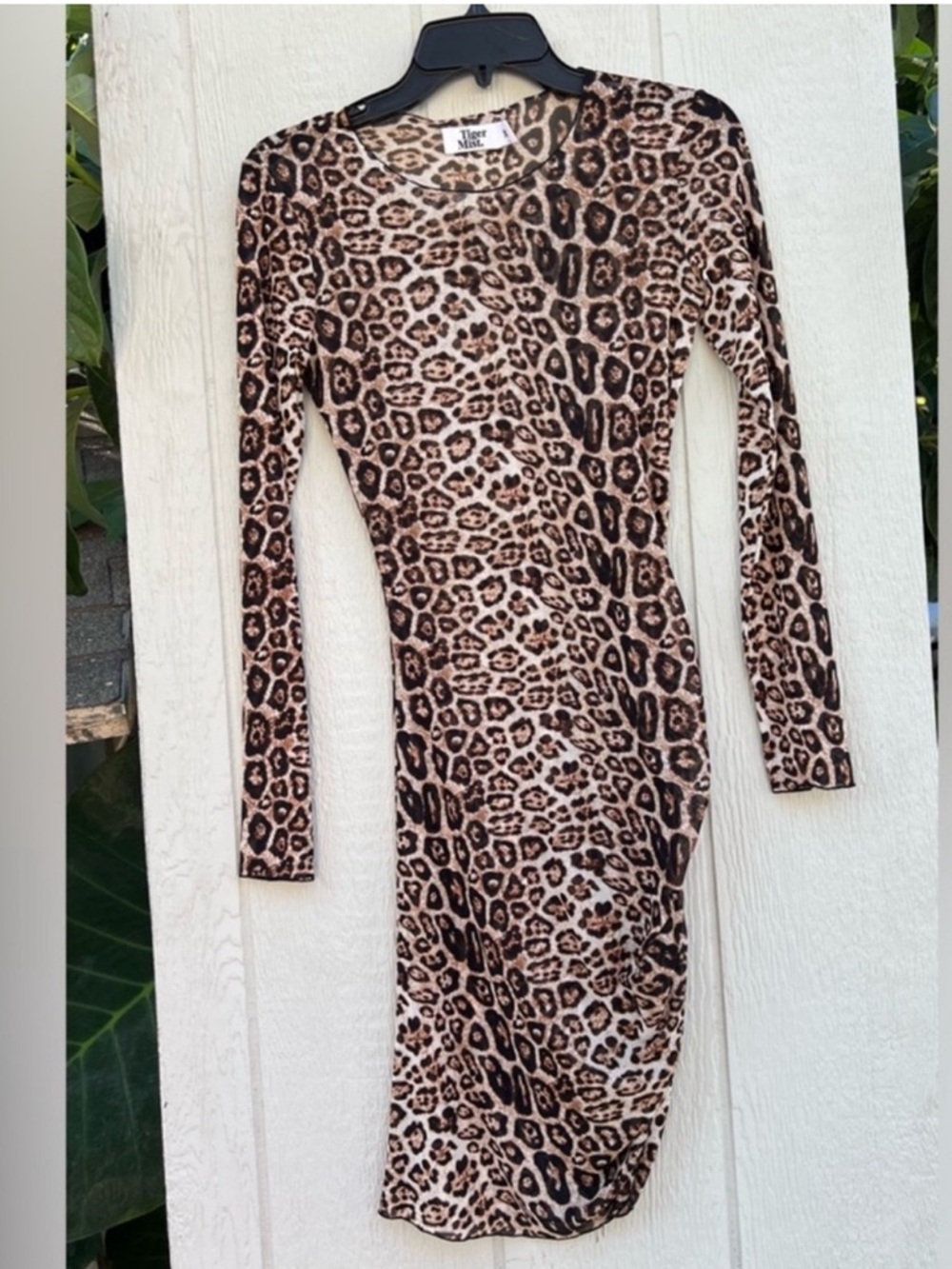 Tiger mist leopard print mesh dress